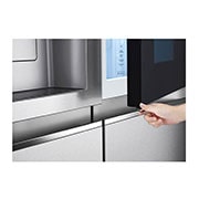 LG Side-by-Side Kühlschrank mit InstaView Door-in-Door? (D, 628L, 179cm hoch) mit Eis-, Crushed Ice- und Wasserspender & Festwasseranschluss | GSXE90MBDD, GSXE90MBDD