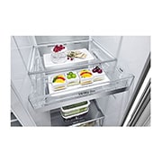LG Side-by-Side Kühlschrank mit InstaView Door-in-Door? (D, 628L, 179cm hoch) mit Eis-, Crushed Ice- und Wasserspender & Festwasseranschluss | GSXE90MBDD, GSXE90MBDD