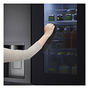 LG Side-by-Side Kühlschrank mit InstaView Door-in-Door? (E, 635L, 179cm hoch) mit Eis-, Crushed Ice- und Wasserspender & Festwasseranschluss | GSXV90MCAE, GSXV90MCAE