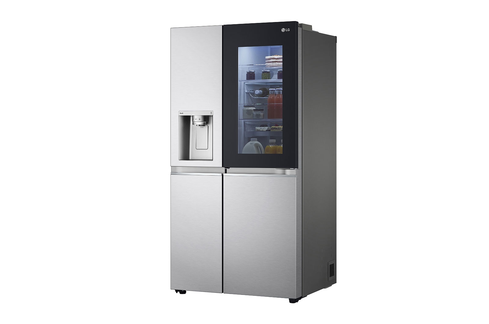 LG Side-by-Side Kühlschrank mit InstaView Door-in-Door? (E, 635L, 179cm hoch) mit Eis-, Crushed Ice- und Wasserspender & internem Wassertank | GSXV91BSAE , GSXV91BSAE