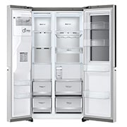 LG Side-by-Side Kühlschrank mit InstaView Door-in-Door? (E, 635L, 179cm hoch) mit Eis-, Crushed Ice- und Wasserspender & internem Wassertank | GSXV91BSAE , GSXV91BSAE