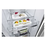LG Side-by-Side Kühlschrank mit InstaView Door-in-Door? (E, 635L, 179cm hoch) mit Eis-, Crushed Ice- und Wasserspender & internem Wassertank | GSXV91BSAE , GSXV91BSAE