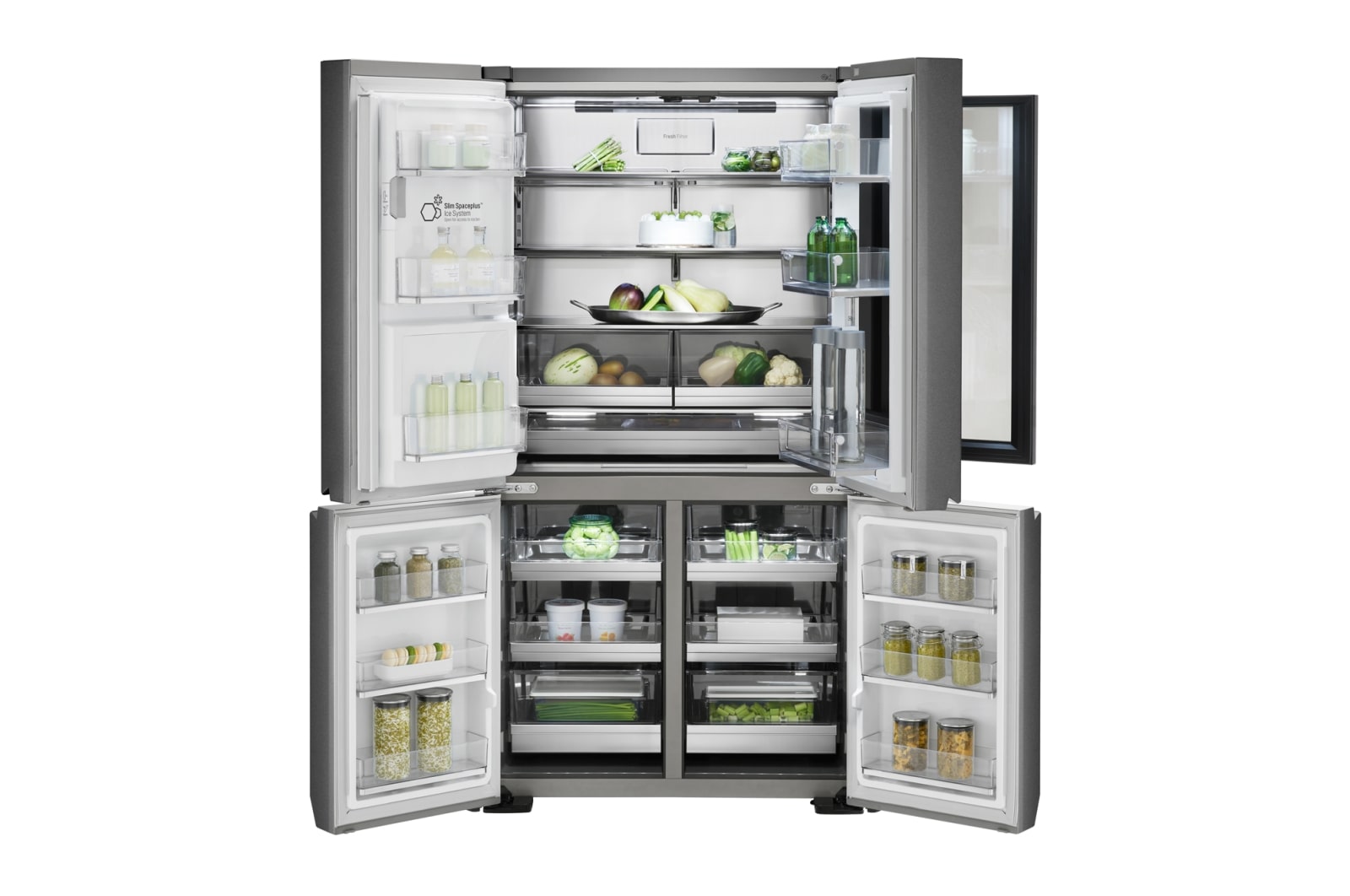 LG SIGNATURE InstaView Door-in-Door? Kühlschrank (F, 643L, 179cm hoch) | LSR100, LSR100