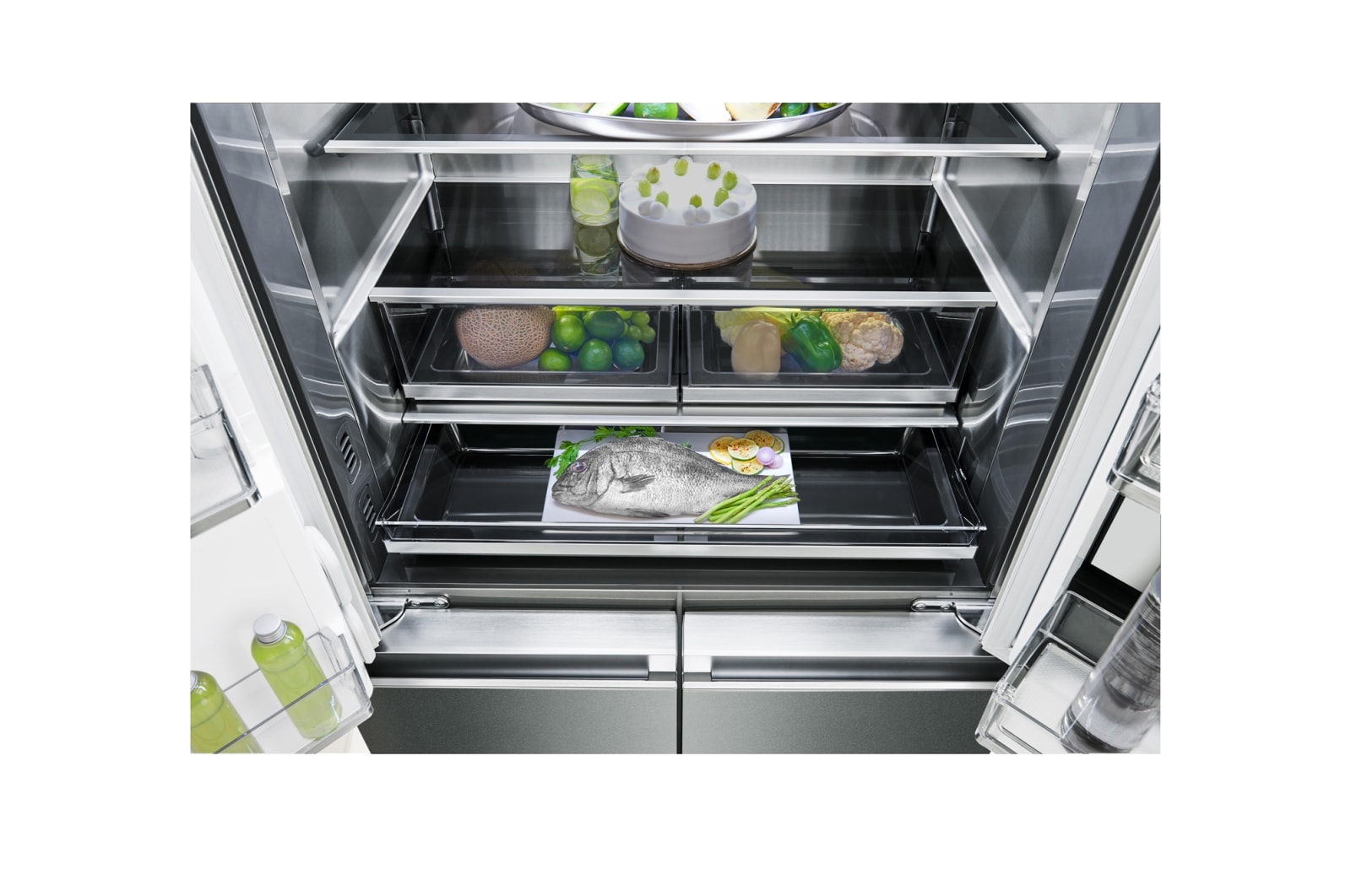 LG SIGNATURE InstaView Door-in-Door? Kühlschrank (F, 643L, 179cm hoch) | LSR100, LSR100