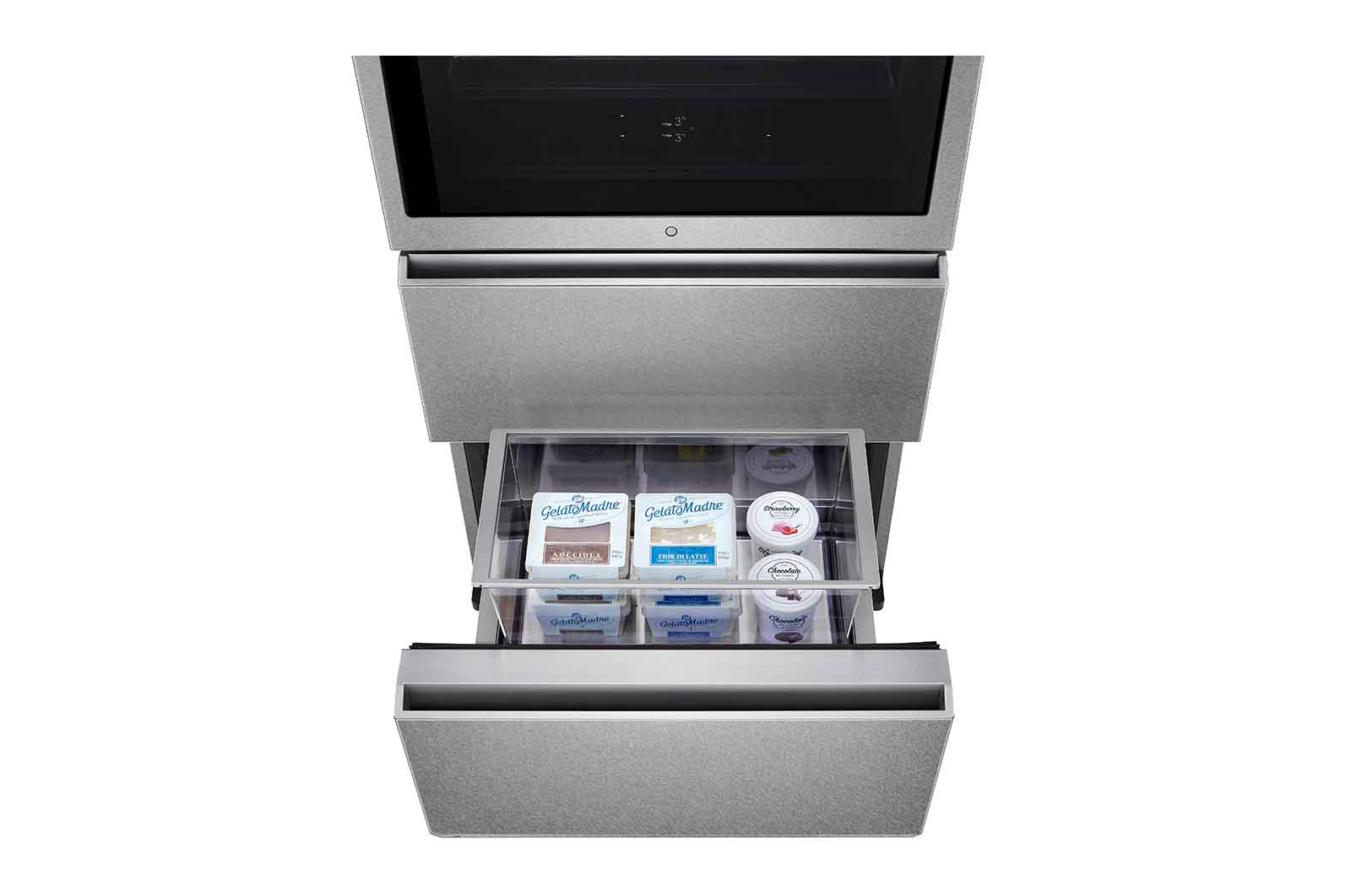 LG SIGNATURE Kühl-Gefrierkombination mit InstaView Door-in-Door?  | 435 Liter Kapazit?t  | ??Energieeffizienzklasse ?F? | Edelstahl mit Textured Steel?-Finish | LSR200B, LSR200B