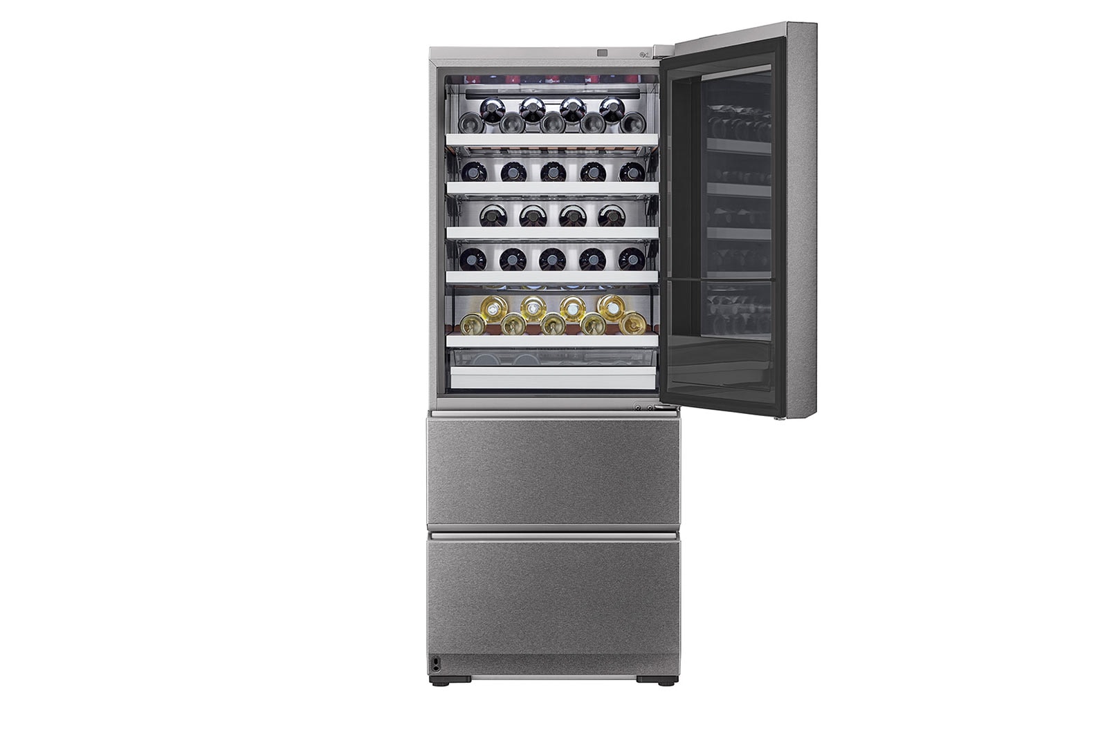 LG SIGNATURE Weinkühlschrank mit InstaView? (E, 420L, 179cm hoch) mit Eclipse Display & Inverter Linear Compressor? | LSR200W, LSR200W
