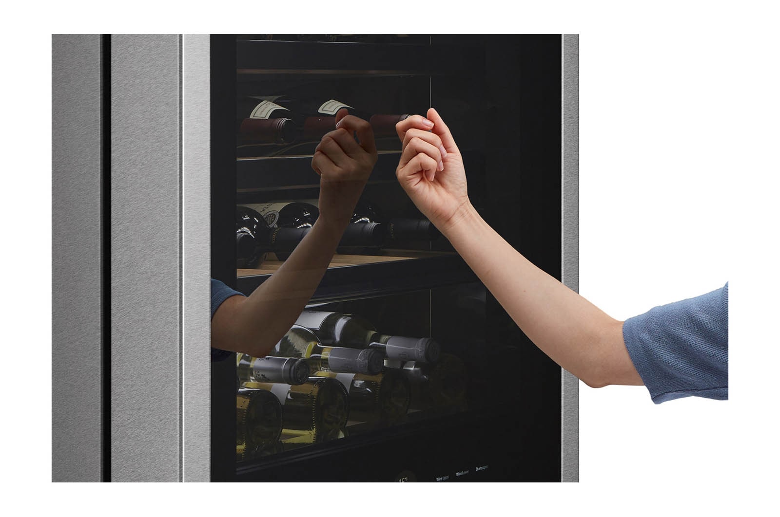 LG SIGNATURE Weinkühlschrank mit InstaView? (E, 420L, 179cm hoch) mit Eclipse Display & Inverter Linear Compressor? | LSR200W, LSR200W