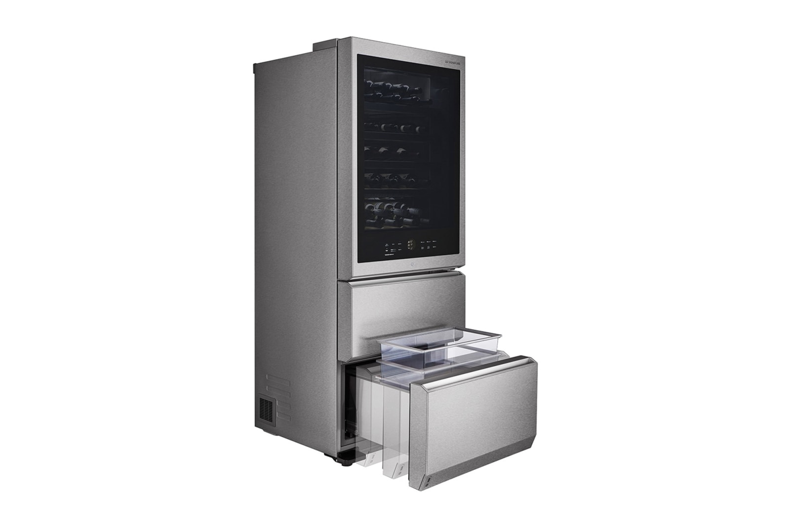 LG SIGNATURE Weinkühlschrank mit InstaView? (E, 420L, 179cm hoch) mit Eclipse Display & Inverter Linear Compressor? | LSR200W, LSR200W