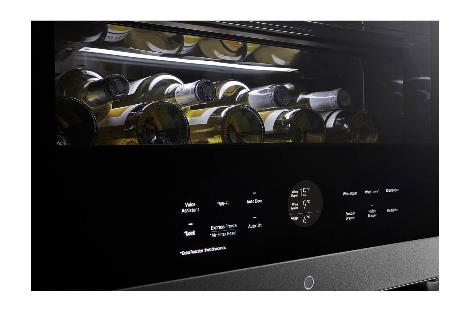 LG SIGNATURE Weinkühlschrank mit InstaView? (E, 420L, 179cm hoch) mit Eclipse Display & Inverter Linear Compressor? | LSR200W, LSR200W