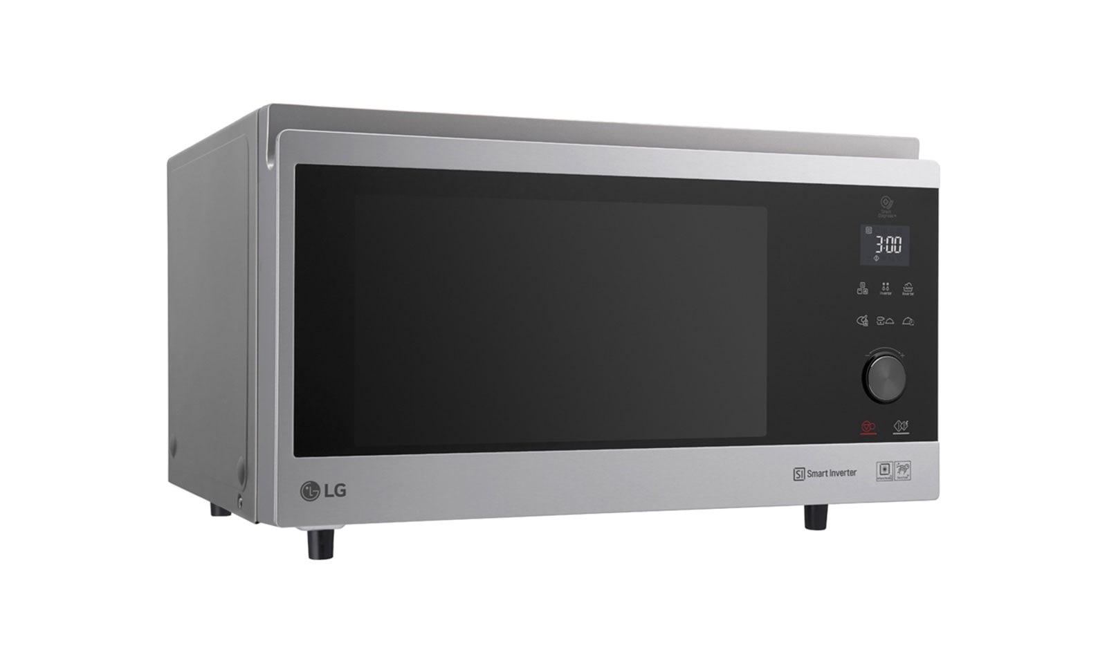 LG Hei?luft-Mikrowelle Edelstahl (39L, 1350 Watt) mit Hei?luftfunktion, Quarzgrill & EasyClean | MJ3965ACS, MJ3965ACS
