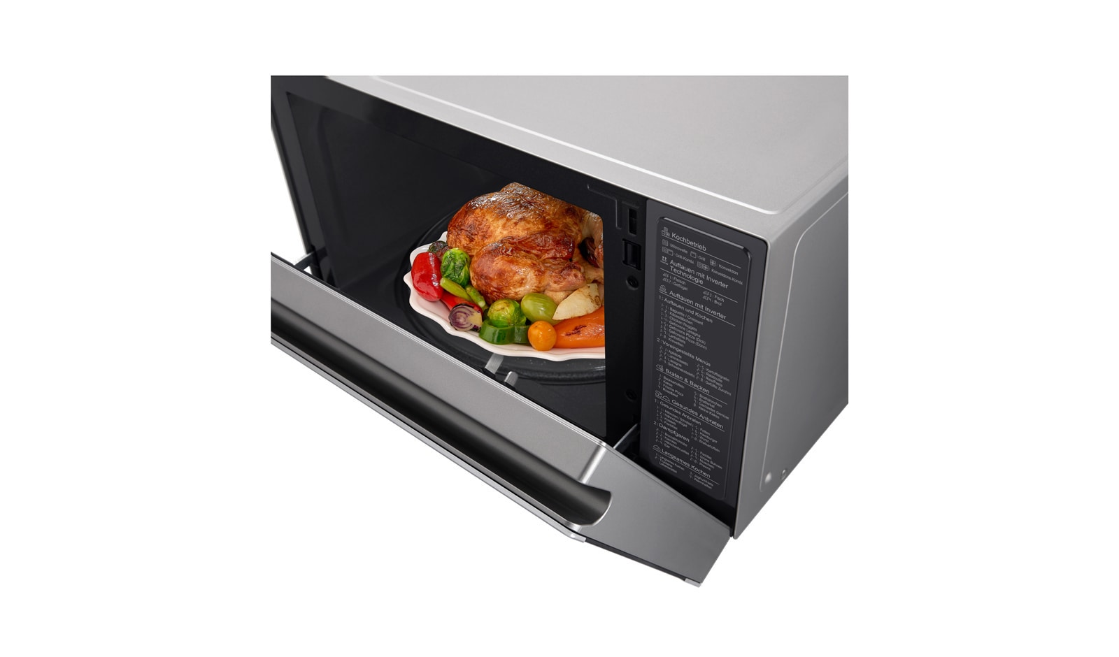 LG Hei?luft-Mikrowelle Edelstahl (39L, 1350 Watt) mit Hei?luftfunktion, Quarzgrill & EasyClean | MJ3965ACS, MJ3965ACS
