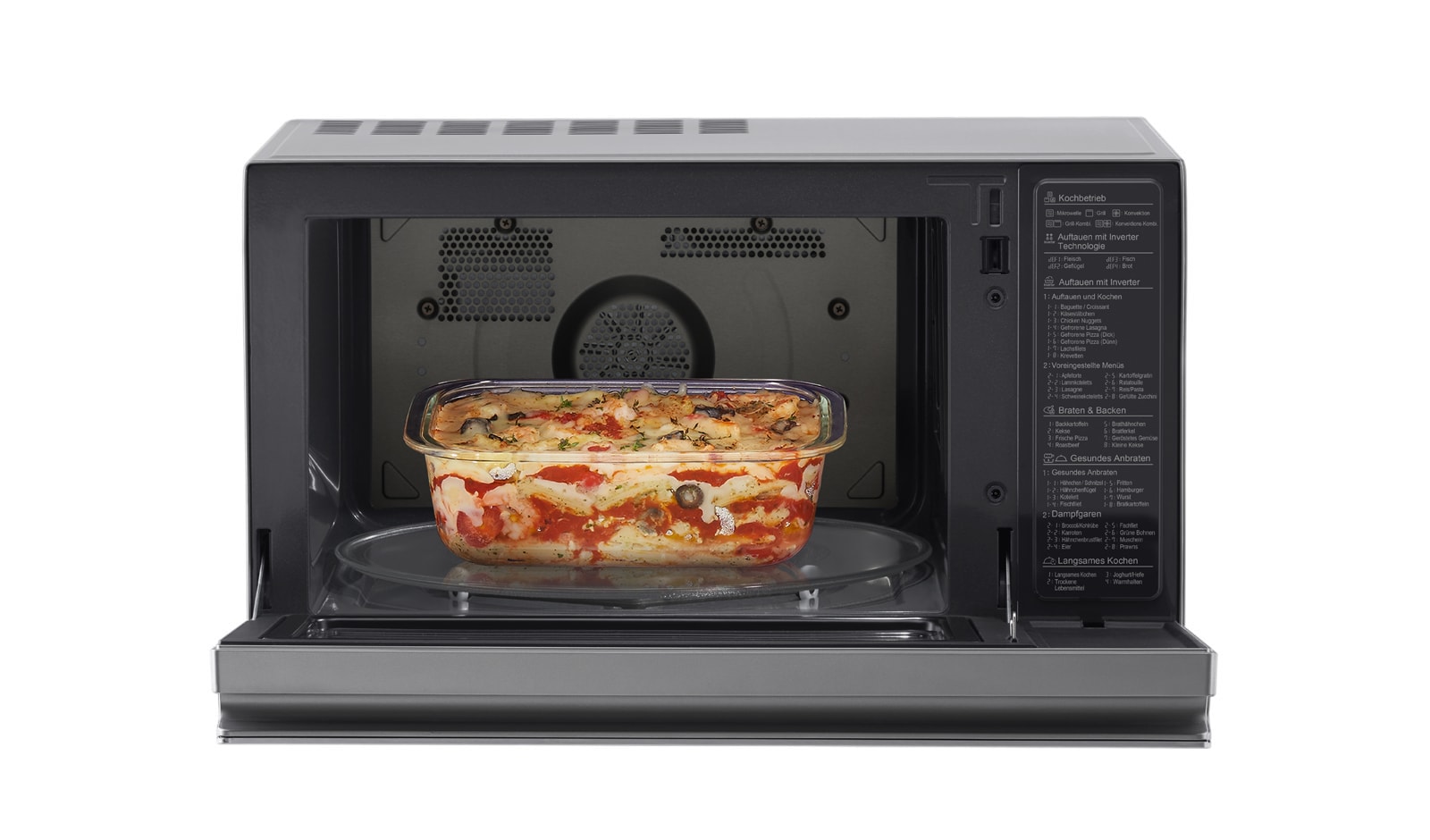 LG Hei?luft-Mikrowelle Edelstahl (39L, 1350 Watt) mit Hei?luftfunktion, Quarzgrill & EasyClean | MJ3965ACS, MJ3965ACS