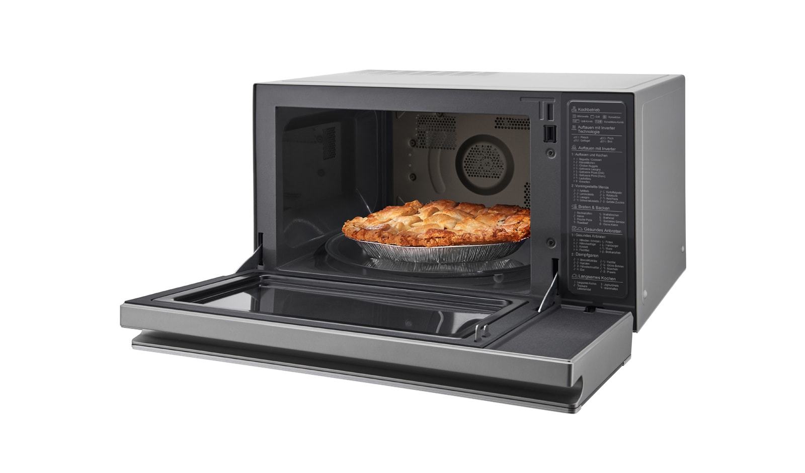 LG Hei?luft-Mikrowelle Edelstahl (39L, 1350 Watt) mit Hei?luftfunktion, Quarzgrill & EasyClean | MJ3965ACS, MJ3965ACS