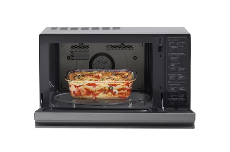 LG Hei?luft-Mikrowelle Edelstahl (39L, 1350 Watt) mit Hei?luftfunktion, Quarzgrill & EasyClean | MJ3965ACS, MJ3965ACS