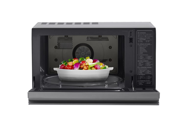 LG Hei?luft-Mikrowelle Edelstahl (39L, 1350 Watt) mit Hei?luftfunktion, Quarzgrill & EasyClean | MJ3965ACS, MJ3965ACS