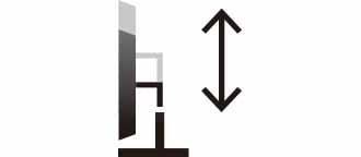 Symbol für eine H?heneinstellung von 0 bis 110 mm.