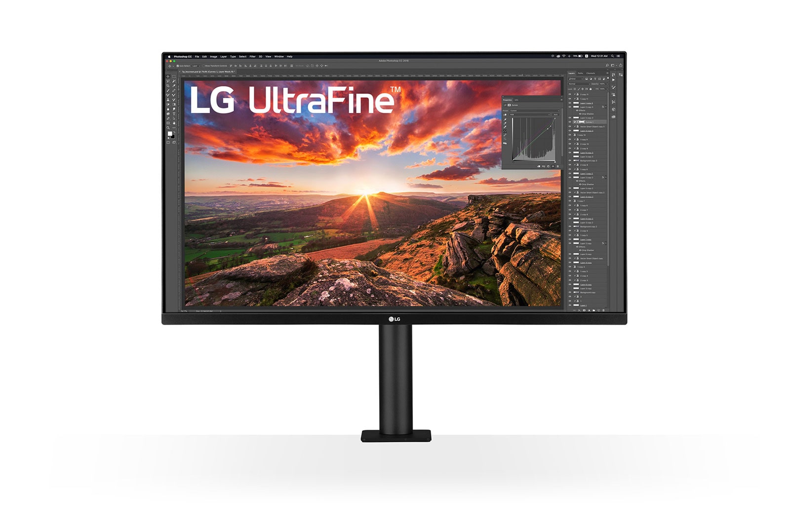 LG 31,5 Zoll UltraFine? Ergo Monitor mit HDR10, IPS und UHD 4K-Aufl?sung, 32UN880-B