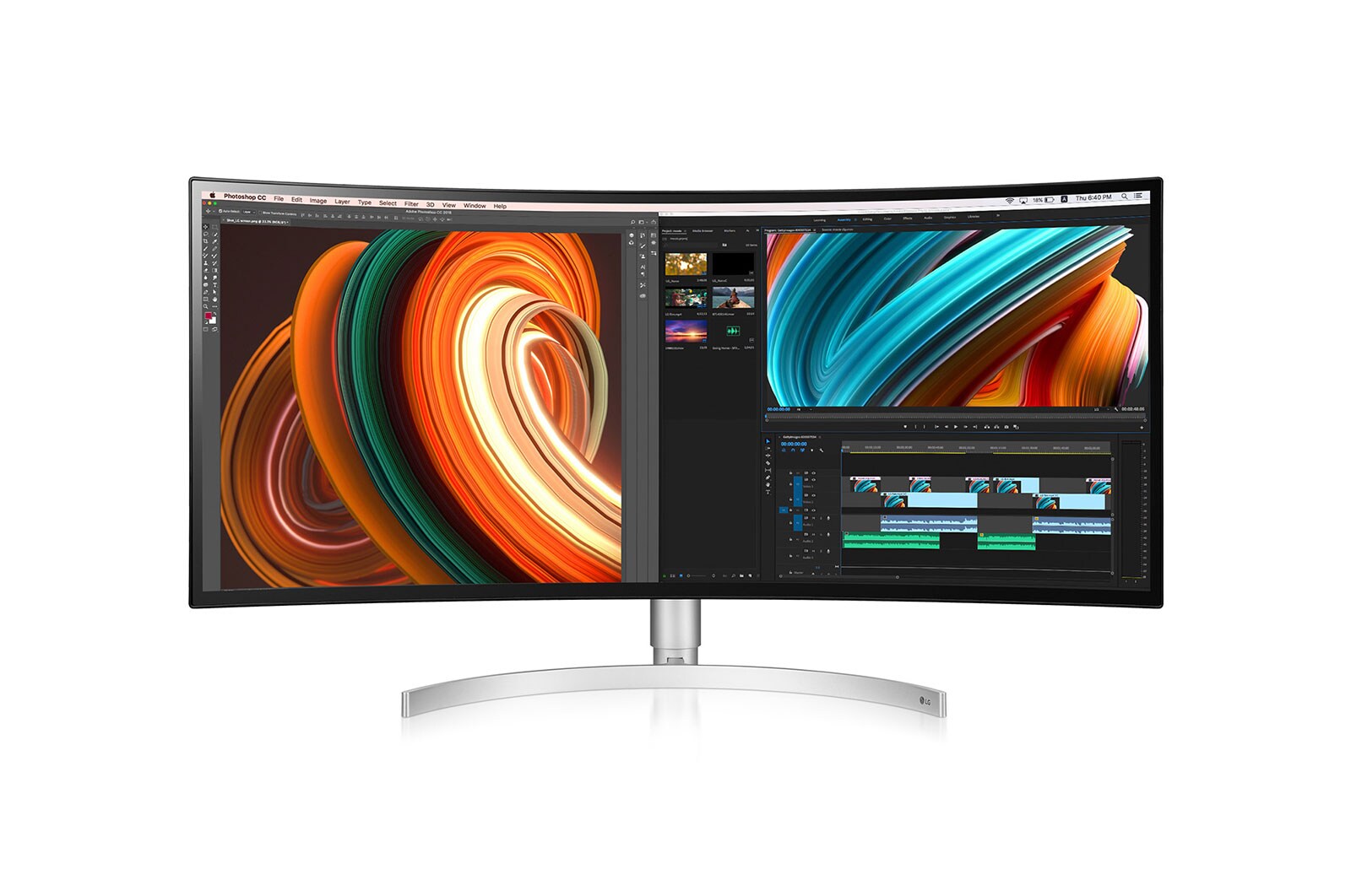 Vorderseite von 34&#39;&#39; Curved UltraWide? Monitor mit QHD und Nano IPS Display 34WK95C-W