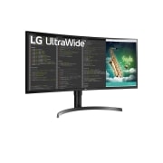 LG 35 Zoll Curved UltraWide?Monitor mit QHD-Aufl?sung und HDR10, 35WN75CP-B