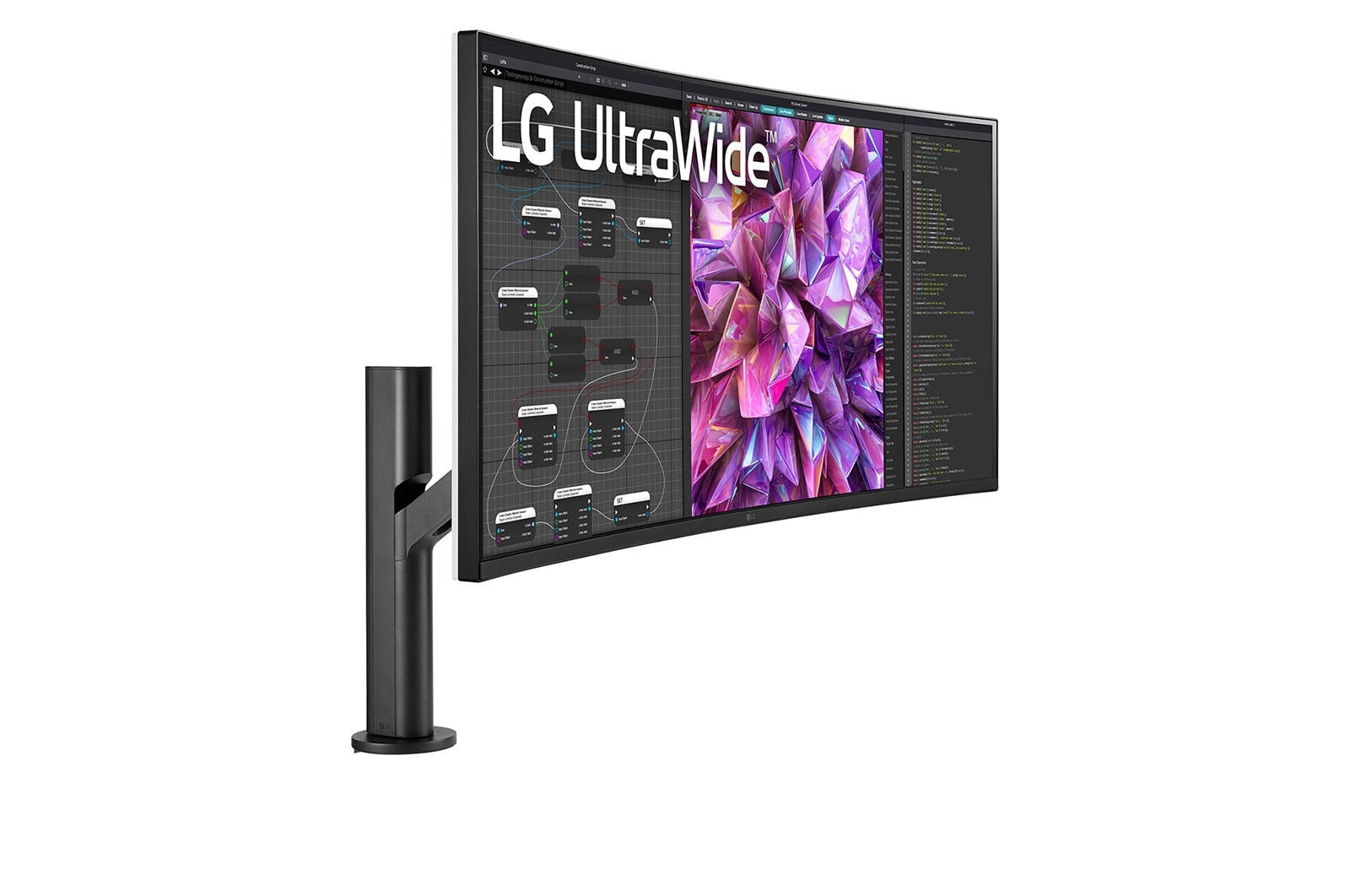 LG 37,5 Zoll Curved UltraWide? Ergo Monitor mit IPS und QHD+ Aufl?sung, 38WQ88C-W