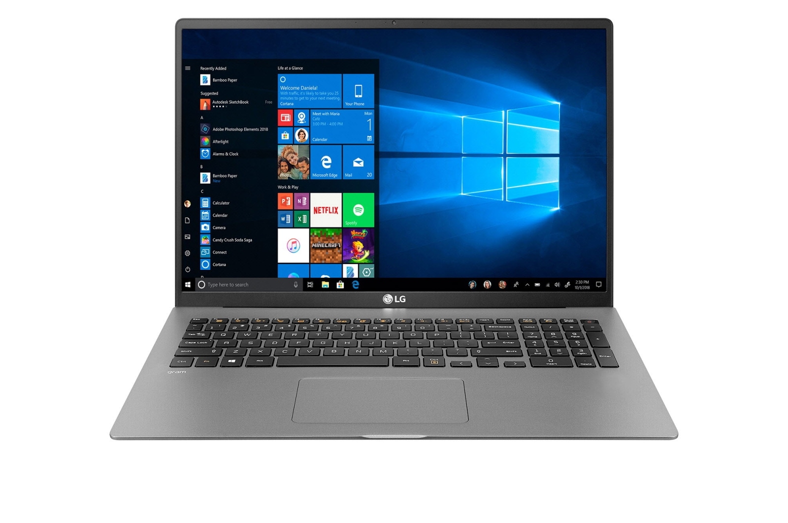 LG 17" Ultraleichtes Notebook mit  Intel? Core? Prozessor der 10. Generation und 80-WH-Akku, 17Z90N-V.AA77G