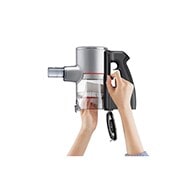 LG Akku-Staubsauger Fantasy Silver (112cm hoch) mit zwei Akkus, drei verschiedenen Saugstufen & Smart Inverter Motor? | A9K-CORE1S, A9K-CORE1S