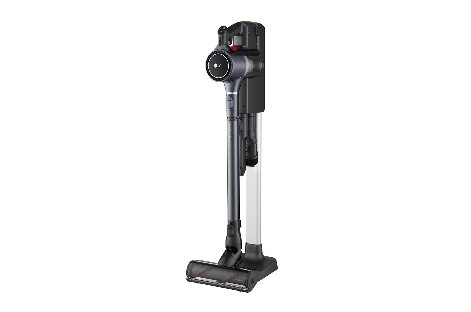 LG Akku-Staubsauger Iron Grey (112cm hoch) mit zwei Akkus, drei verschiedenen Saugstufen & Smart Inverter Motor? | A9K-PRO1G, A9K-PRO1G