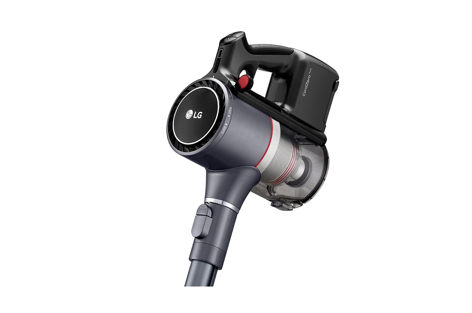 LG Akku-Staubsauger Iron Grey (112cm hoch) mit zwei Akkus, drei verschiedenen Saugstufen & Smart Inverter Motor? | A9K-PRO1G, A9K-PRO1G