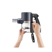 LG Akku-Staubsauger Iron Grey (112cm hoch) mit zwei Akkus, drei verschiedenen Saugstufen & Smart Inverter Motor? | A9K-PRO1G, A9K-PRO1G