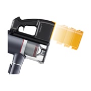 LG Akku-Staubsauger Iron Grey (112cm hoch) mit zwei Akkus, drei verschiedenen Saugstufen & Smart Inverter Motor? | A9K-PRO1G, A9K-PRO1G