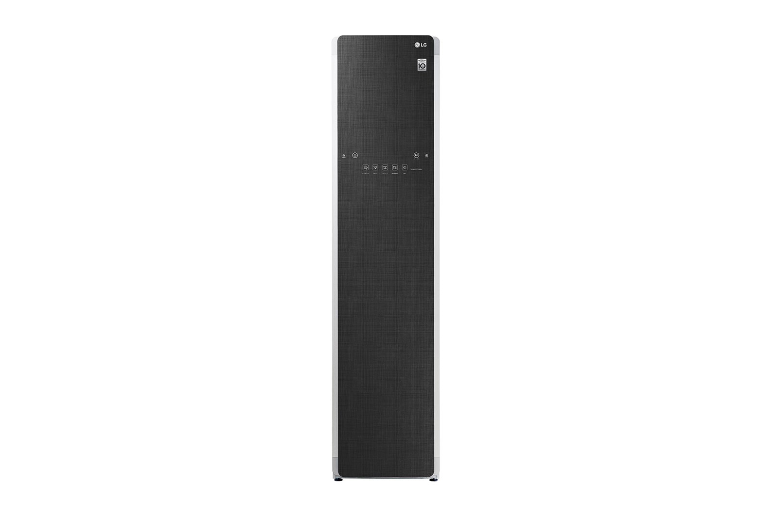 Vorderansicht des 5,2 kg & 185 cm gro?en LG Styler Bügel & Dampfschranks Schwarz S3BF 
