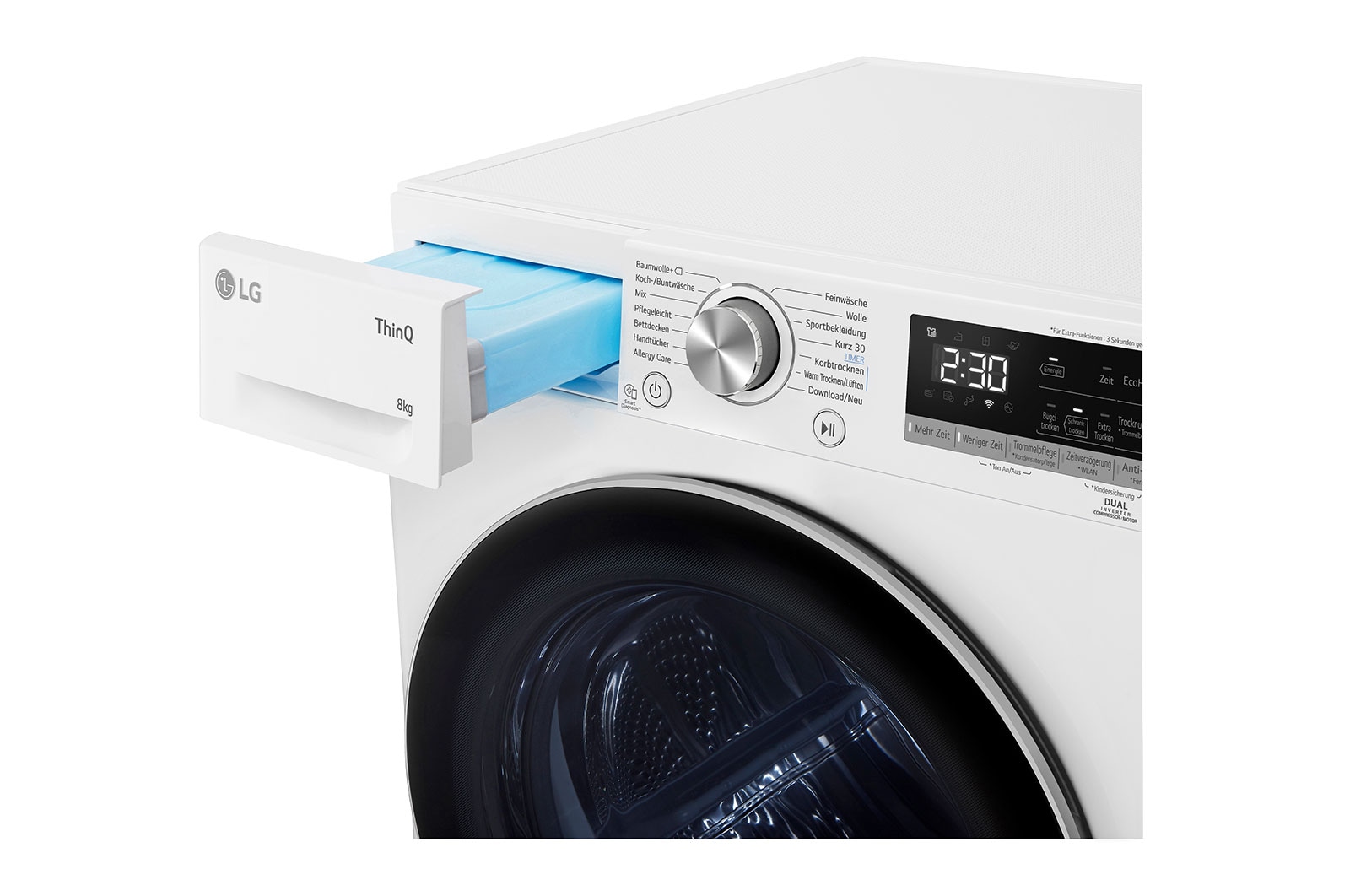 Detail Detergent port open