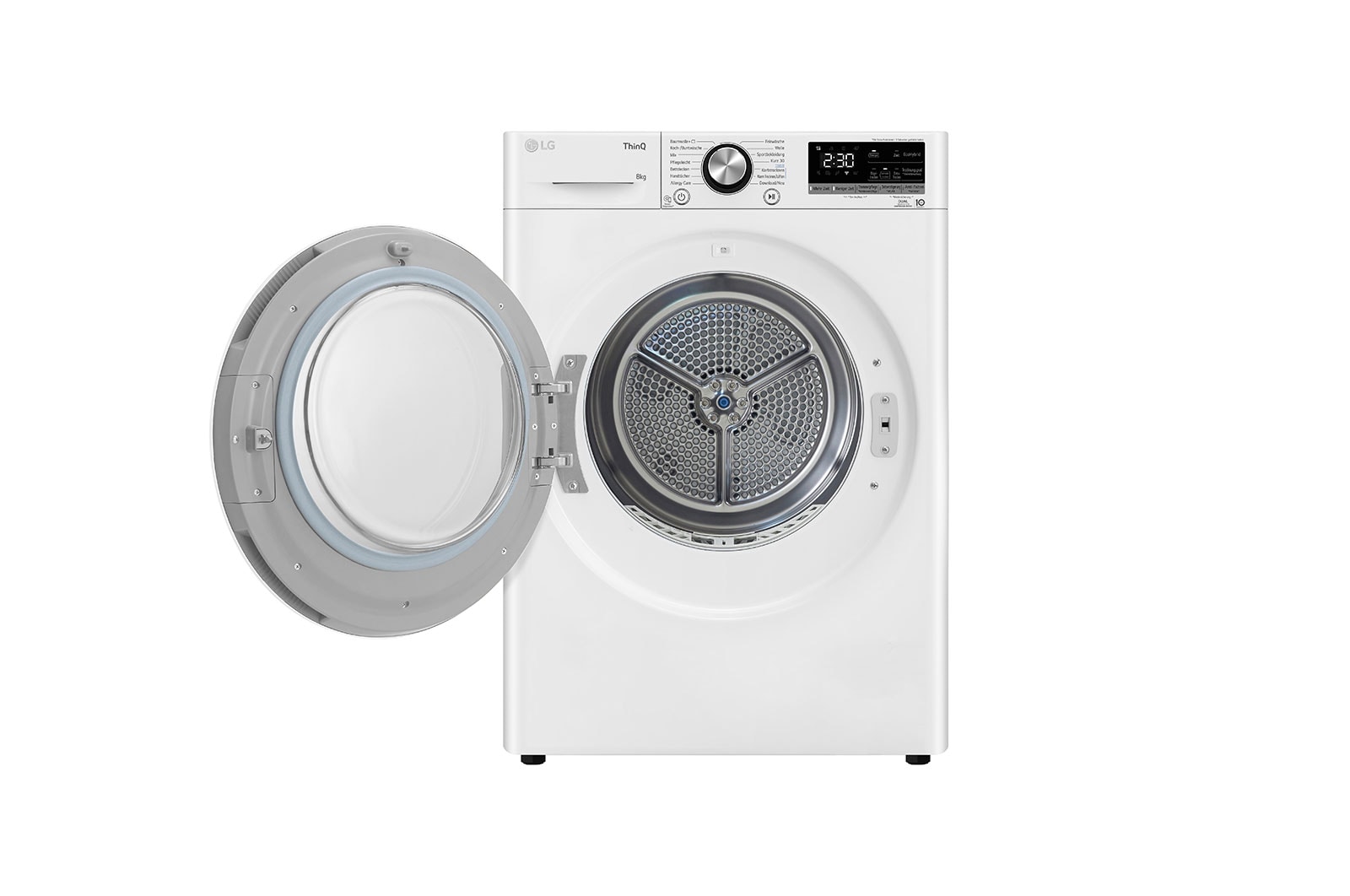 LG Trockner Wei? (A+++, 8 kg) mit Dual Inverter W?rmepumpentechnologie & selbstreinigendem Kondensator I RT80V9W, RT80V9W