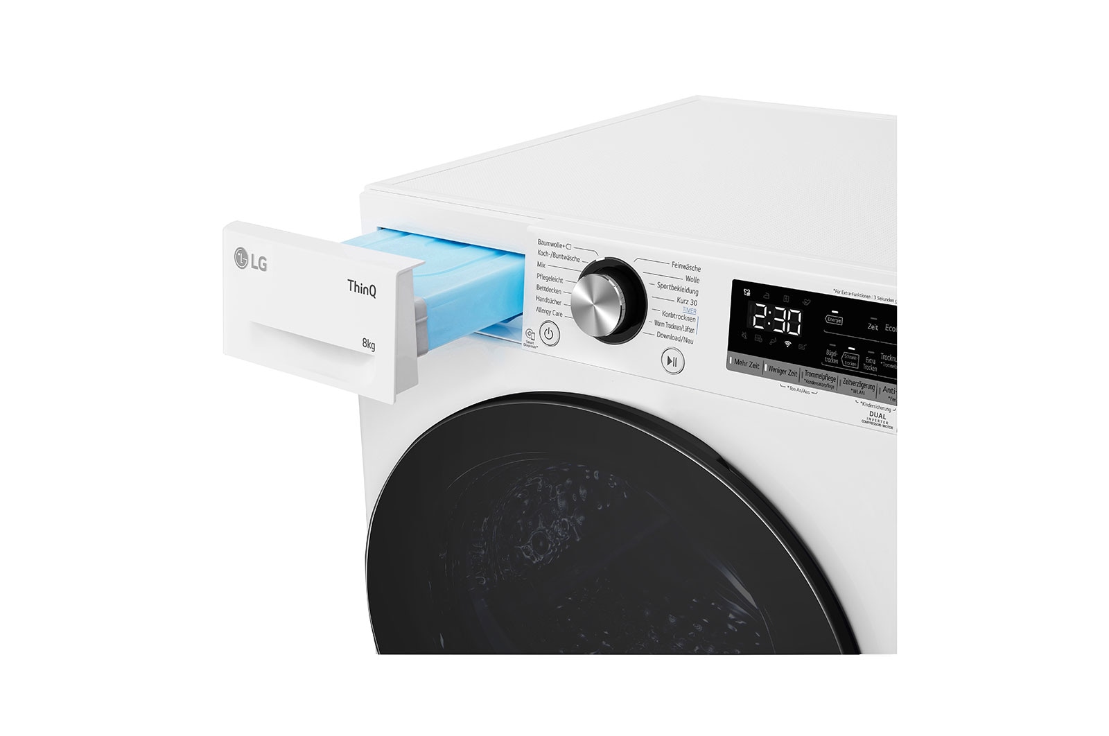 LG Trockner Wei? (A+++, 8 kg) mit Dual Inverter W?rmepumpentechnologie & selbstreinigendem Kondensator I RT80V9W, RT80V9W