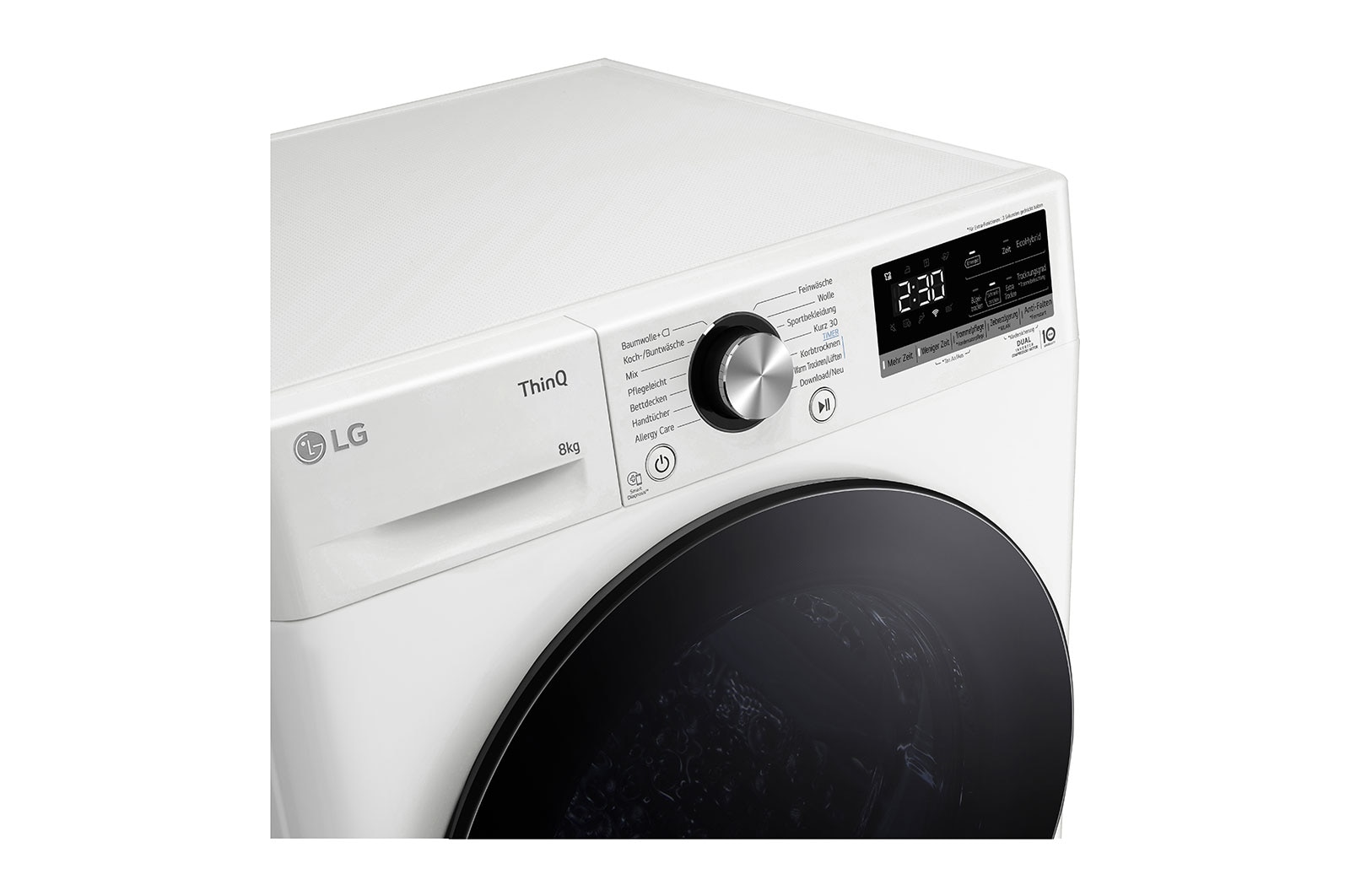 LG Trockner Wei? (A+++, 8 kg) mit Dual Inverter W?rmepumpentechnologie & selbstreinigendem Kondensator I RT80V9W, RT80V9W