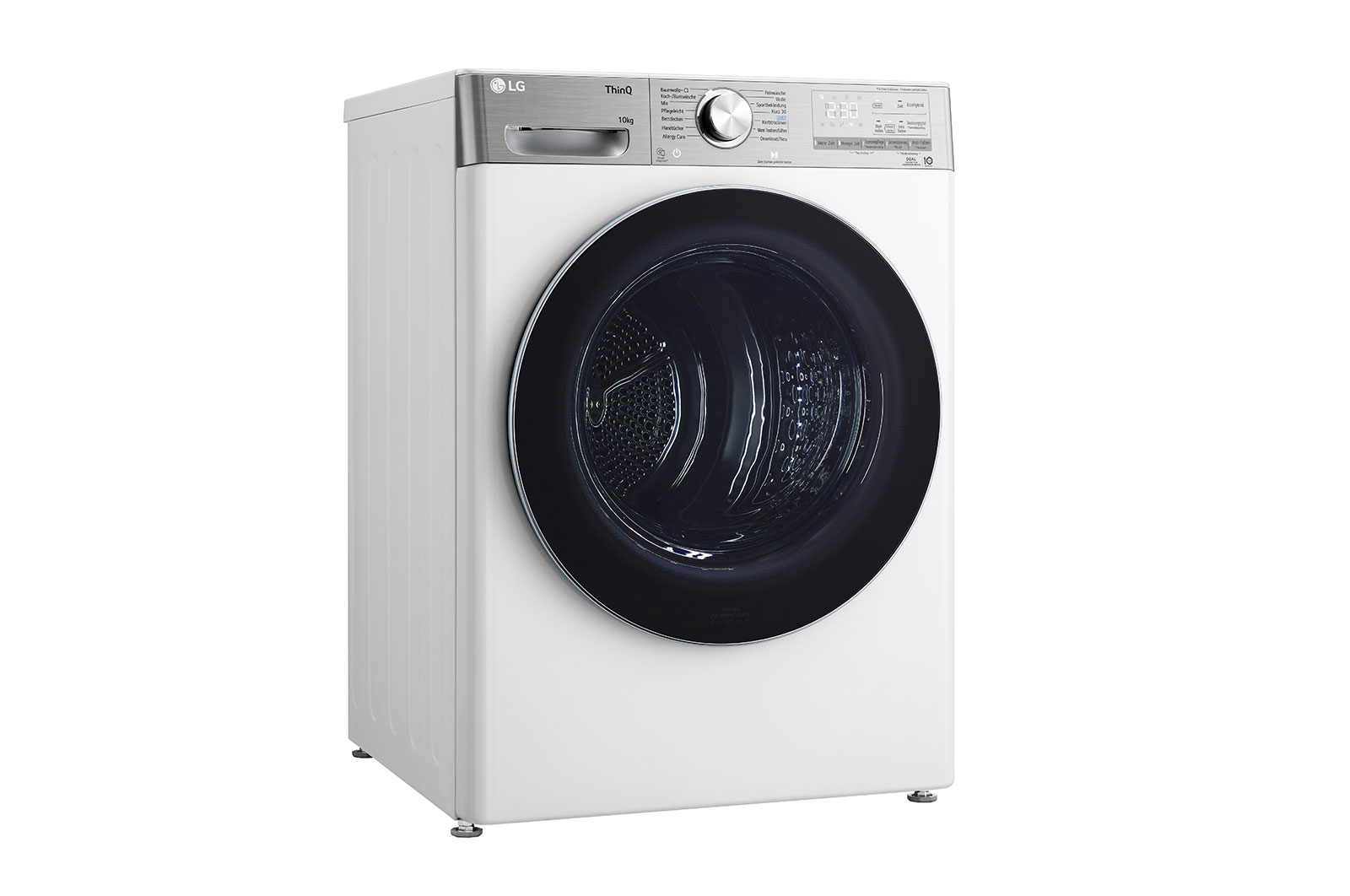 LG Trockner Wei? (A+++, 10 kg) mit Dual Inverter W?rmepumpentechnologie & selbstreinigendem Kondensator I V9A2XT, V9A2XT