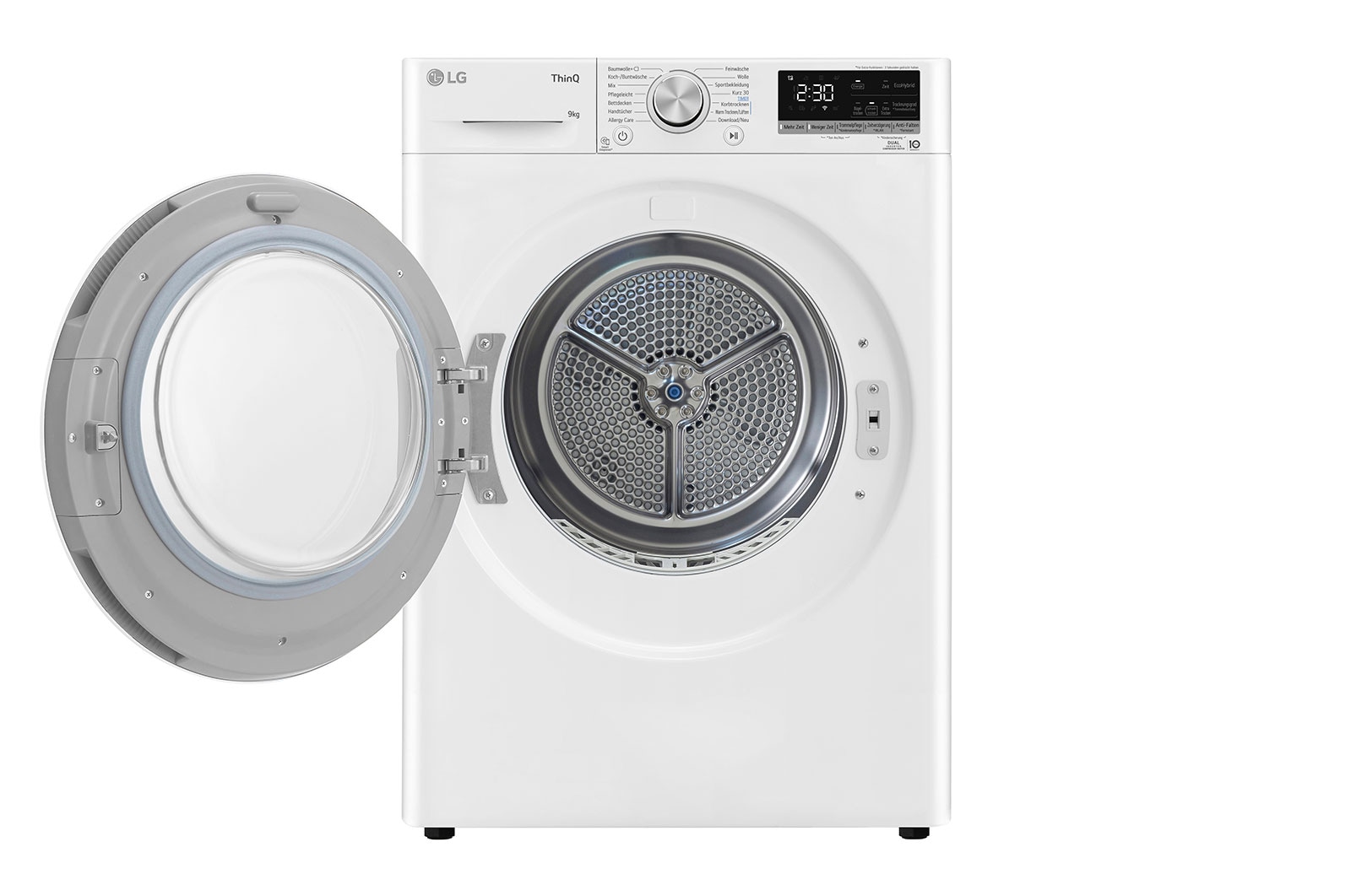 LG Trockner Wei? (A+++, 9 kg) mit Dual Inverter W?rmepumpentechnologie & selbstreinigendem Kondensator I V9R09TC, V9R09TC
