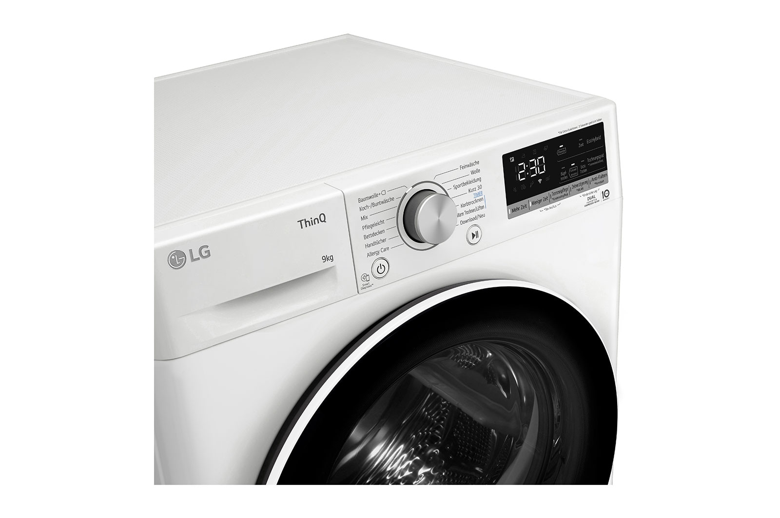 LG Trockner Wei? (A+++, 9 kg) mit Dual Inverter W?rmepumpentechnologie & selbstreinigendem Kondensator I V9R09TC, V9R09TC