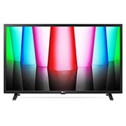LG 32LQ63006LA Vorderansicht des LG UHD TV mit eingefügtem Bild und Produktlogo