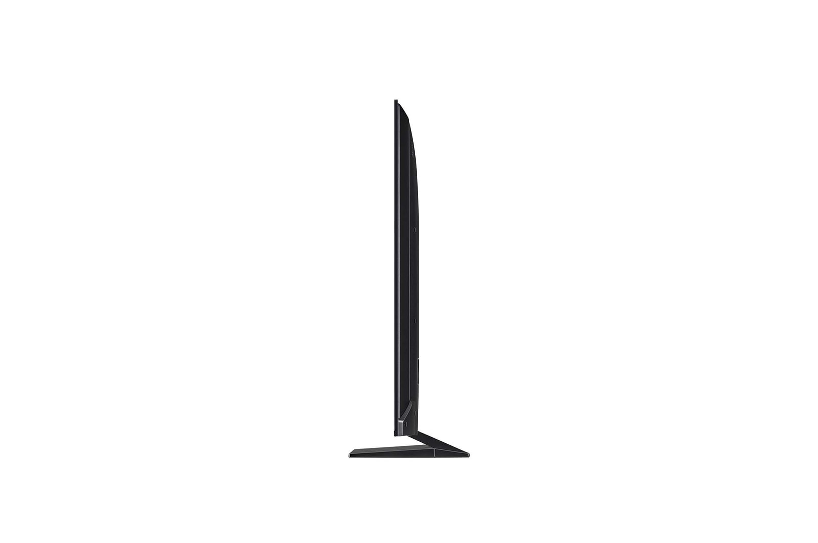 Seitenansicht von links des LG QNED evo TV 