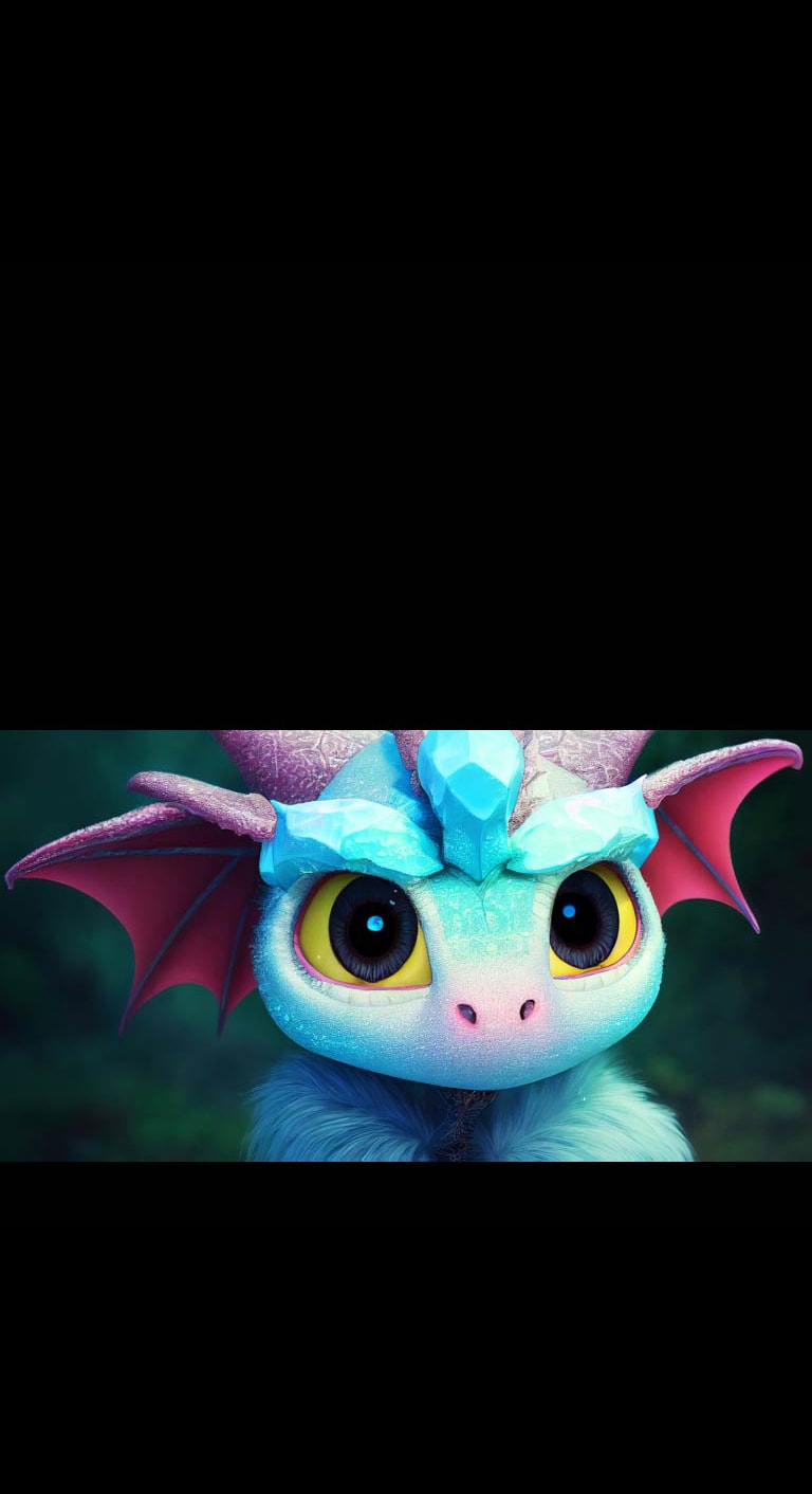 Ein Video zeigt eine Galerie mit Bildern eines Cartoon-Drachen mit einer Vielfalt von Kontrast, Helligkeit, Farbe, usw. Zwei Bilder werden ausgew?hlt und vereint zu einem personalisierten Profil mit Bildeinstellungen.