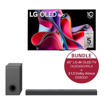 65'' LG 4K OLED evo TV G3 & 3.1.3 Dolby Atmos? Soundbar mit 480 Watt
