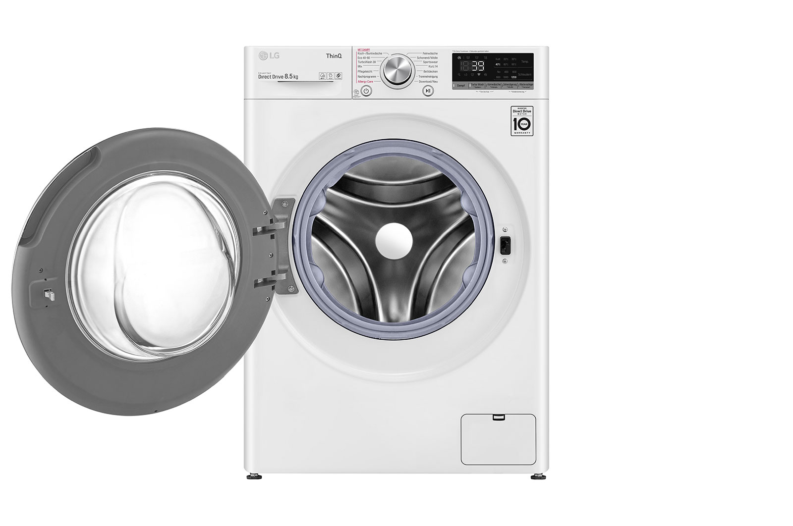 LG Waschmaschine SLIM (8,5 kg, 1.170 U./Min., EEK A) mit AI DD?, Steam & TurboWash?360° | F2V7SLIM8E, F2V7SLIM8E