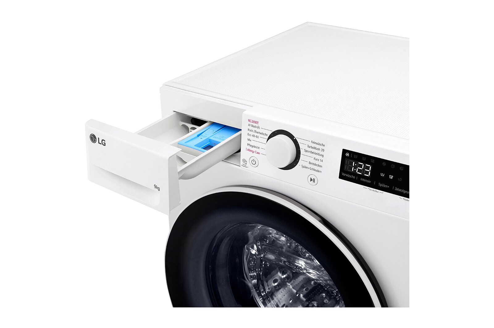LG Waschmaschine (9 kg, 1.400 U./Min., EEK A -10%*) mit wei?em Bullaugenring | F4WR5090, F4WR5090