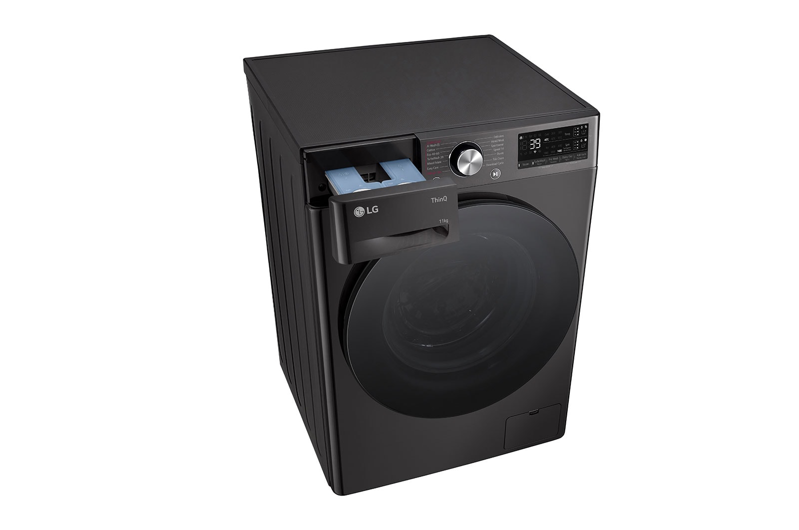 LG Waschmaschine Schwarz (A-10%*, 11 kg, 1.350 U./Min.) mit AI DD? & TurboWash?360° | F4WR701YB, F4WR701YB