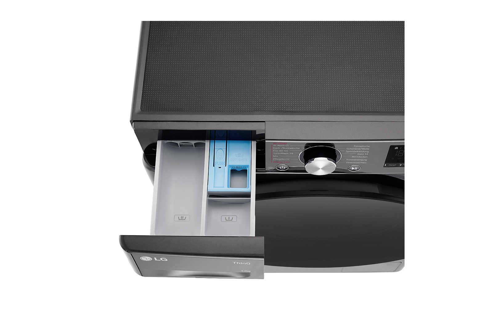 LG Waschmaschine Schwarz (A-10%*, 11 kg, 1.350 U./Min.) mit AI DD? & TurboWash?360° | F4WR701YB, F4WR701YB