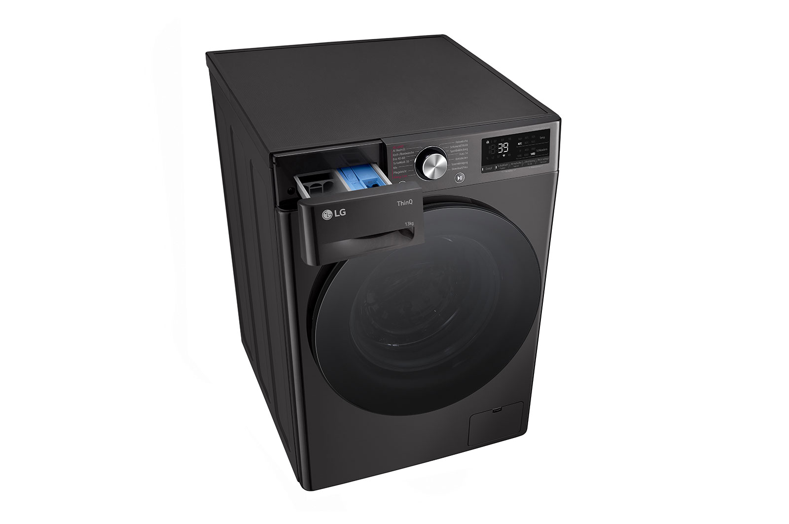 LG Waschmaschine Schwarz (A-10%*, 11 kg, 1.350 U./Min.) mit AI DD? & TurboWash?360° | F4WR701YB, F4WR701YB