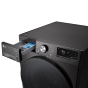 LG Waschmaschine Schwarz (A-20%*, 13 kg, 1.360 U./Min.) mit AI DD? & TurboWash?360° | F4WR703YB, F4WR703YB