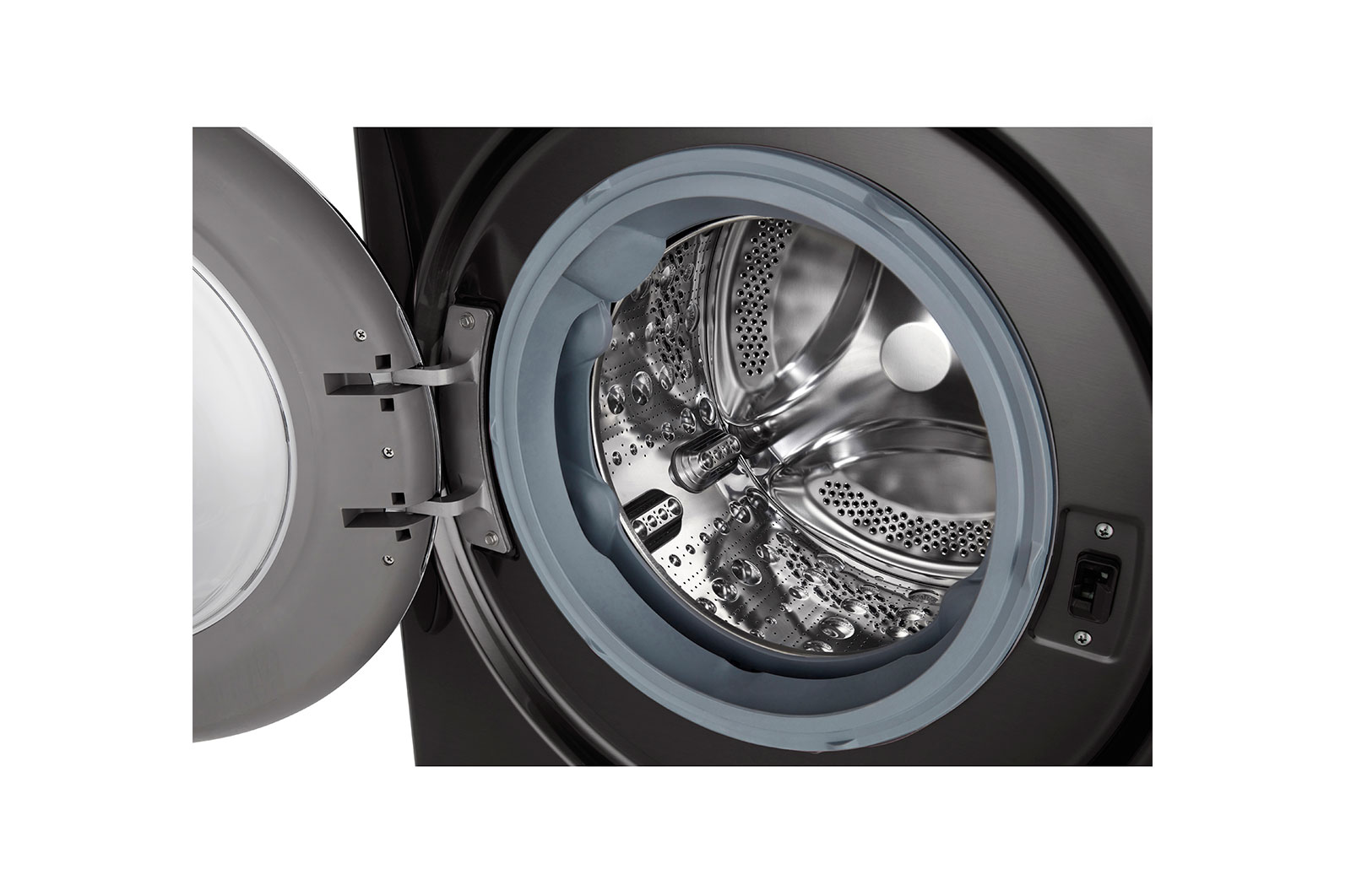 LG Waschmaschine Metallic Black Steel (A, 8 kg, 1.360 U./Min.) mit AI DD? & TurboWash?360° | F4WV708P2BA, F4WV708P2BA
