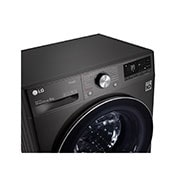 LG Waschmaschine Metallic Black Steel (A, 8 kg, 1.360 U./Min.) mit AI DD? & TurboWash?360° | F4WV708P2BA, F4WV708P2BA